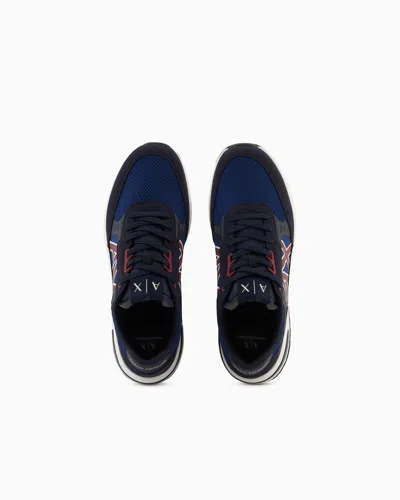 Armani Exchange Sneakers With High Sole And Logo In Multi