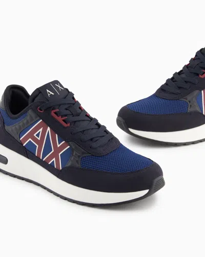 Armani Exchange Sneakers With High Sole And Logo In Multi
