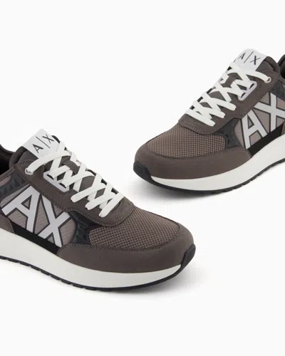 Armani Exchange Sneakers With High Sole And Logo In Multi