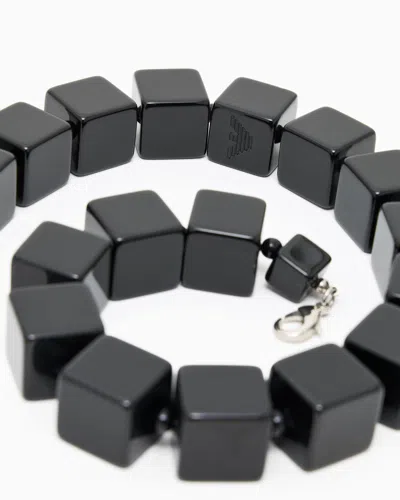Emporio Armani Necklace With Cubes And Micro Spheres