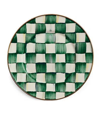 Mackenzie-childs Emerald Check Salad Plate