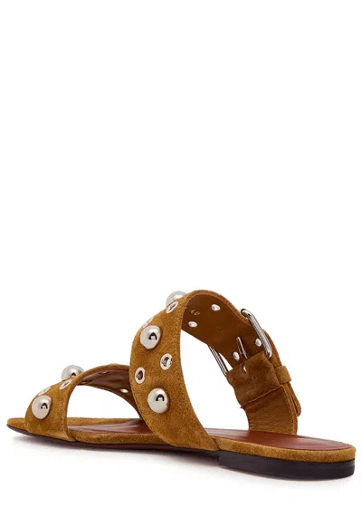 Valentino Nellcote Stud-embellished Suede Sliders