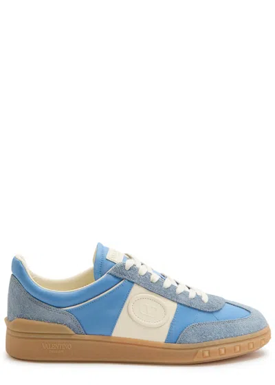 Valentino Garavani Upvillage Low Top Trainer In Crust Leather And Nylon