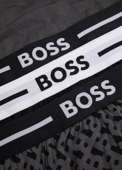 Hugo Boss Boss Bold Stretch-cotton Hip Briefs In Black