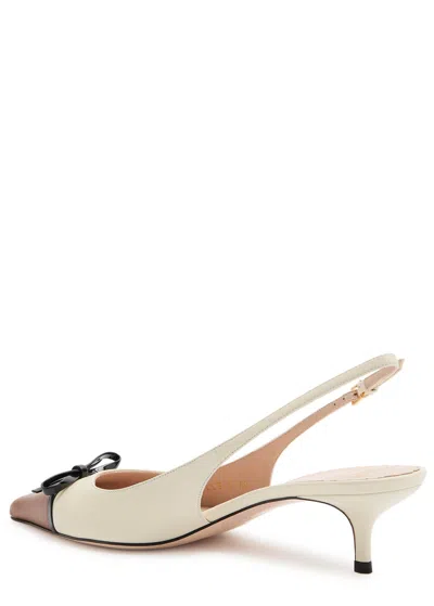Valentino Bepointy 45 Leather Slingback Pumps