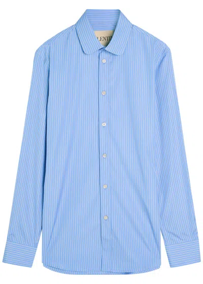 Valentino Garavani Cotton Oxford Shirt With Vlogo Embroidery In Multi