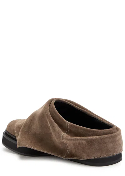 Attico The  Mini Robin Gathered Suede Mules