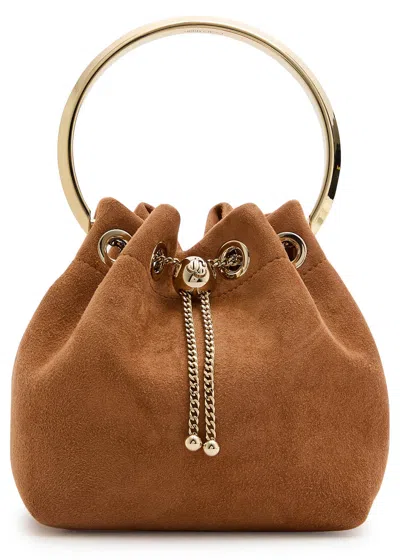 Jimmy Choo Brown Bon Bon Mini Bucket Bag