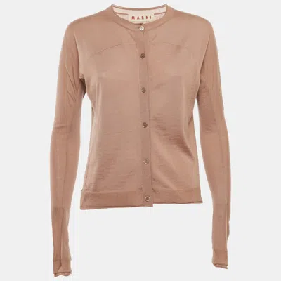 Pre-owned Marni Pale Pink Cashmere Knit Cardigan S
