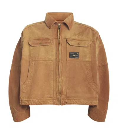 Willy Chavarria Cotton Canvas Stockton Jacket In Brown