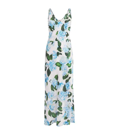 L Agence Akiya Satin Maxi Dress