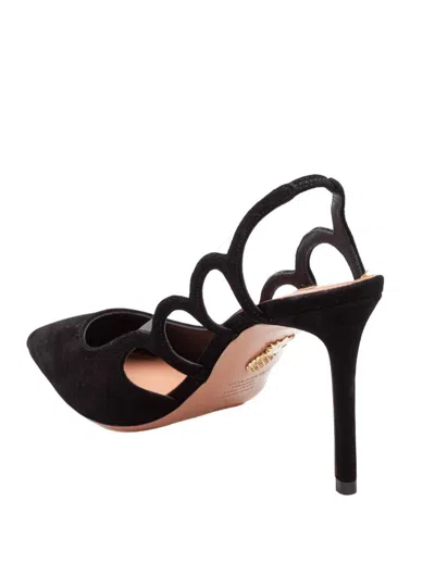 Aquazzura Decollete Bootie Pump 85 In Suede