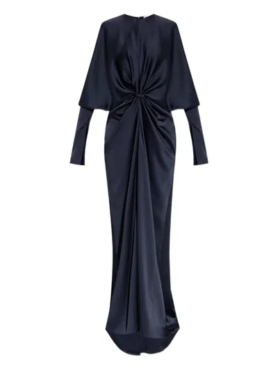 Stella Mccartney Draped Knot Long Sleeve Wrap Dress