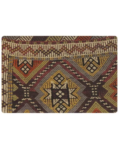 Pasargad Home Vintage Turkish Kilim Wool Pillow Case In Multi