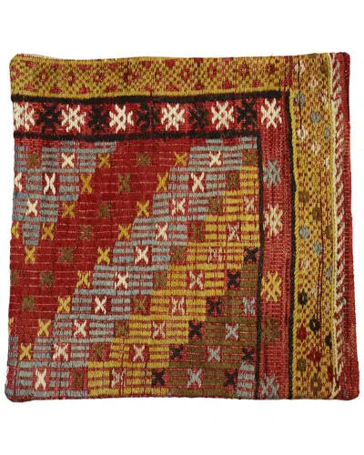 Pasargad Home Vintage Turkish Kilim Wool Pillow Case In Multi