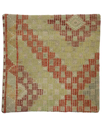 Pasargad Home Vintage Turkish Kilim Wool Pillow Case In Multi