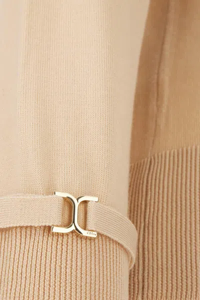 Chloé Crewneck Knitted Jumper In Neutral