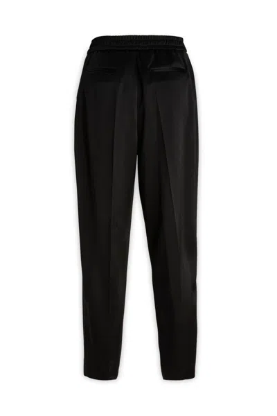 Pt Torino High-waisted Tapered Trousers In Black