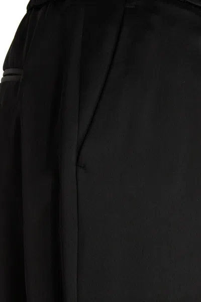 Pt Torino High-waisted Tapered Trousers In Black