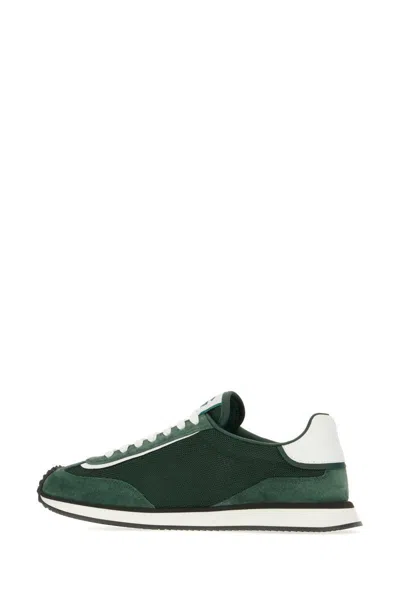 Dolce & Gabbana Multicolor Suede And Mesh Dg Aria Sneakers In Green