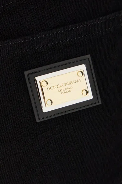 Dolce & Gabbana Logo Plaque High-waist Denim Shorts