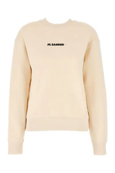 Jil Sander Ivory Cotton Sweatshirt In Neutral