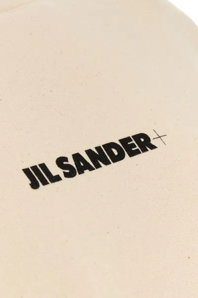 Jil Sander Ivory Cotton Sweatshirt In Neutral