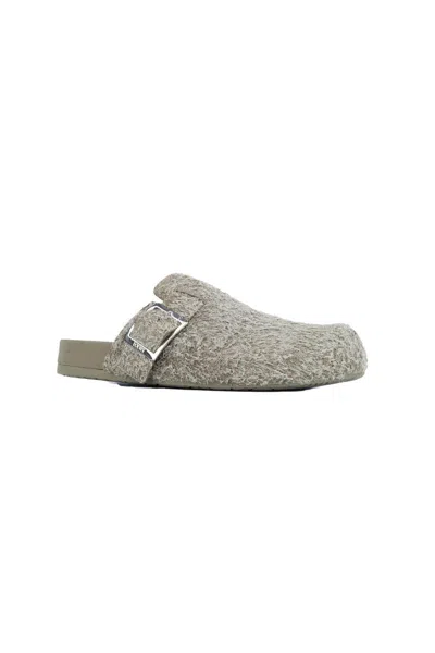 Loewe Textured Surface Slip-on Slippers In Neutral