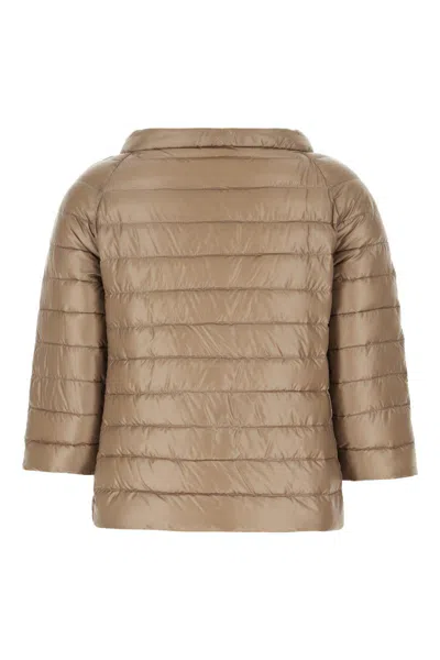 Herno Beige Nylon Down Reversible Jacket