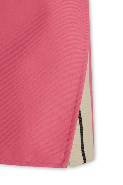 Palm Angels Stripe-detail A-line Miniskirt In Pink