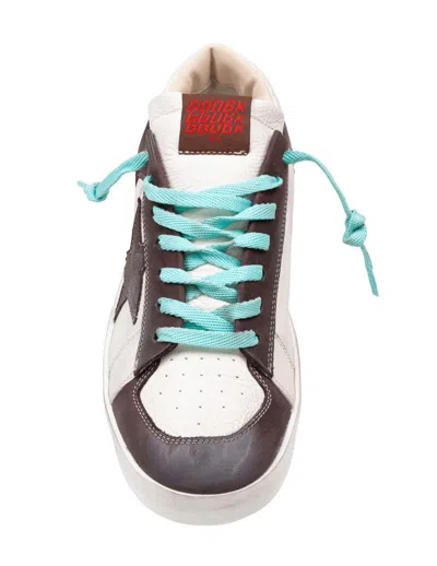 Golden Goose Stardan Two-tone Distressed Finish Leather Sneakers Shoes In Brown