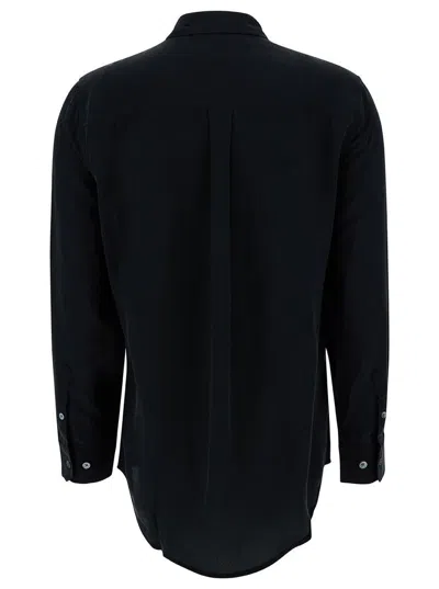 Equipment Patched Chest Pocket Plain Shirt In Black
