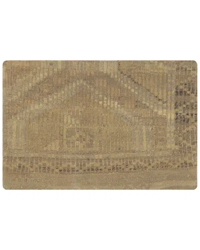 Pasargad Home Vintage Turkish Kilim Wool Pillow Case In Green