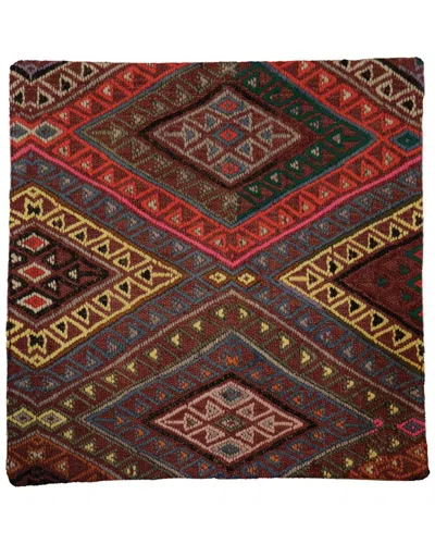 Pasargad Home Vintage Turkish Kilim Wool Pillow Case In Multi