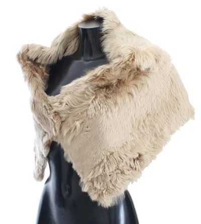 Dolce & Gabbana Beige Alpaca Collar Women's Scarf