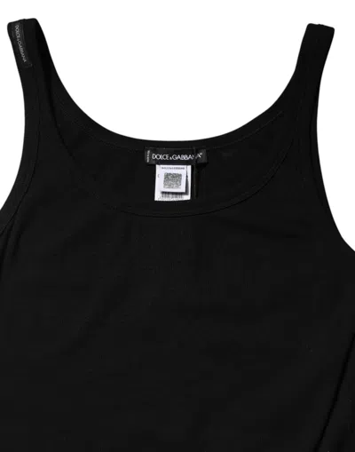 Pre-owned Dolce & Gabbana Black Cotton Stretch Sleeveless Women Tank Women's Top ()