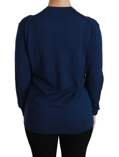 Dolce & Gabbana Elegant Blue Virgin Wool Women's Cardigan