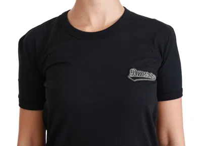 Dolce & Gabbana Elegant Crewneck Blue Amore Women's Tee