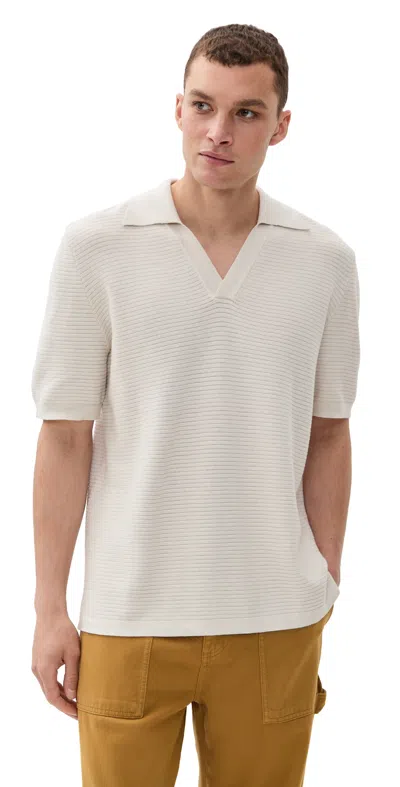 Apc A. P.c. Livio Polo Paa Heathered Ecru In Neutral