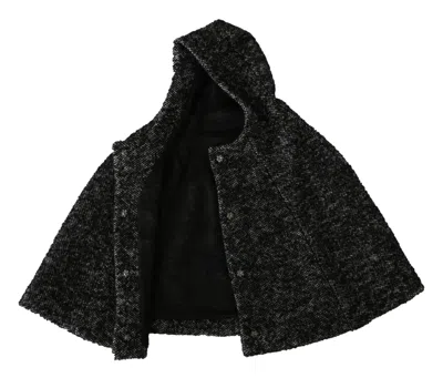 Dolce & Gabbana Elegant Gray Wool Hooded Scarf By Iconic Italian Women's Label