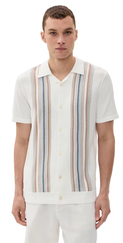 Rails Silas Stripe Camp Shirt In White