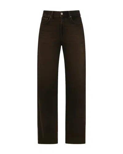 Haikure Brown Vintage Effect Korea Jeans In Brown