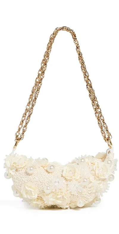 Patbo Bruma Cotton Poplin Flowers Bag Off White