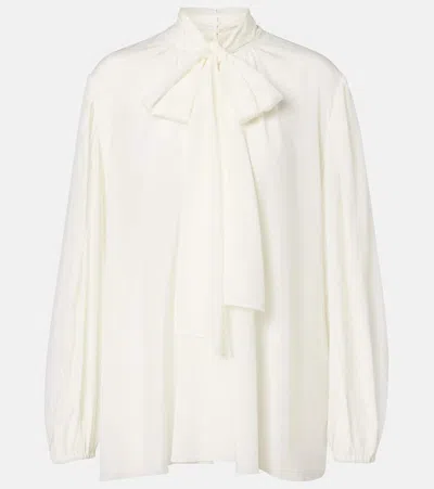 Dolce & Gabbana Silk-blend Top In White