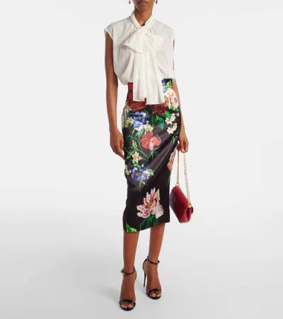 Dolce & Gabbana Silk-blend Top In White