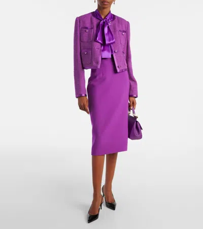 Dolce & Gabbana Cotton And Silk-blend Tweed Jacket