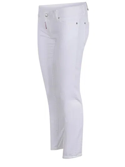 Dsquared2 Slim-fit Cropped White Jeans