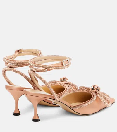Mach&mach Double Bow 65 Embellished Satin Pumps