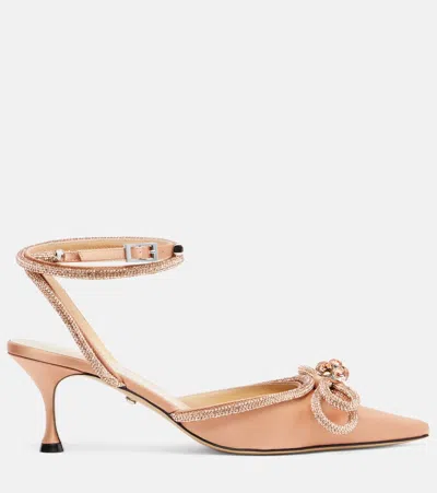 Mach&mach Double Bow 65 Embellished Satin Pumps