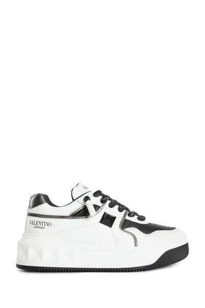 Valentino Leather Sneakers With Iconic Studs
